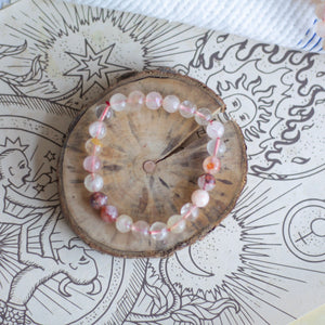 Fire Quartz Bead Bracelet | Self worth & Self esteem