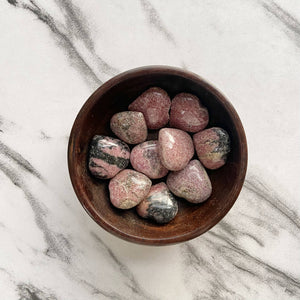 Rhodonite Mini Heart (Peruvian) | Attract Love in general & Promotes inner Peace