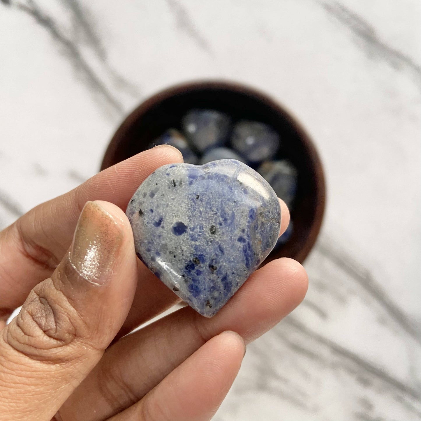 Sodalite Mini Hearts | Stone for emotional Imbalances