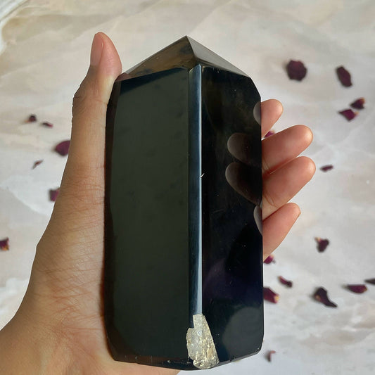 Black Obsidian Tower - 547 Gm | Protection & Grounding