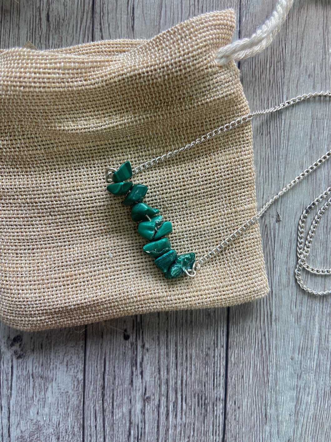 Malachite Chips Necklace | Stone of Protection & Encouragement