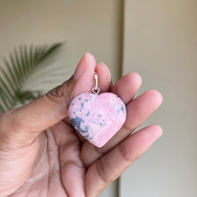 Load image into Gallery viewer, Pink Rhodonite mini Heart Pendant | Attract Love in general &amp; Promotes inner Peace
