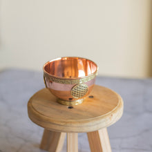 Load image into Gallery viewer, Small Flower of life carved copper Bowl
