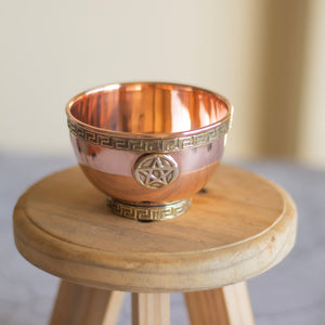 Small Pentacle Copper Offering Bowl