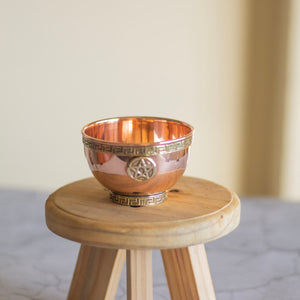 Small Pentacle Copper Offering Bowl