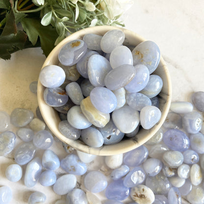 Blue Lace Agate Superior Quality | Blue Lace Agate Tumble Stone | Neutralise Anger