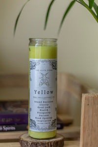 Yellow Tall Glass Candle | Soy Wax