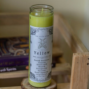Yellow Tall Glass Candle | Soy Wax