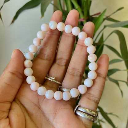 Pink Opal Bead Bracelet | Sooth Anxiety