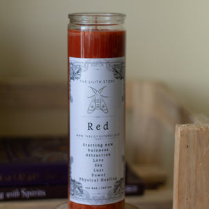 Red Tall Glass Candle | Soy Wax