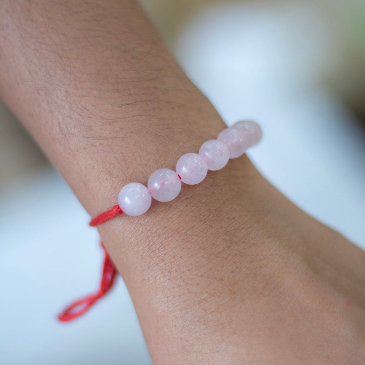 Rose Quartz Bead Rakhi