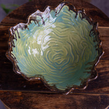 Load image into Gallery viewer, Vintage Green &amp; Tea Colour Ceramic Glazed Bowl
