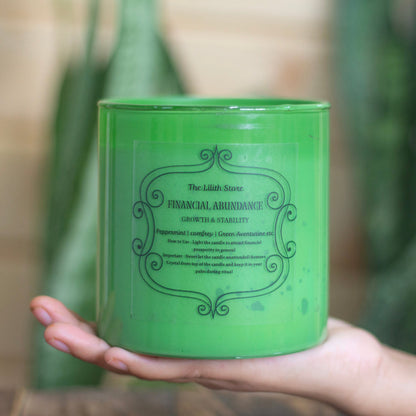 Financial Abundance - Growth & Stability Intention Candle | Ritual Candle