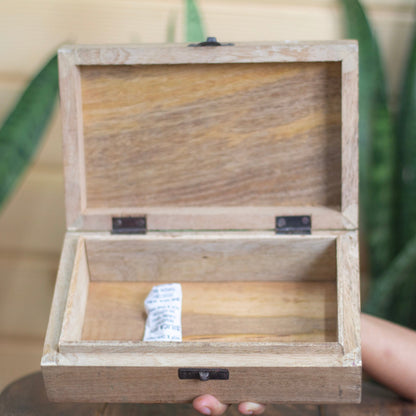 Pentalce Print wooden box | Crystal,Tarot and curio storage box