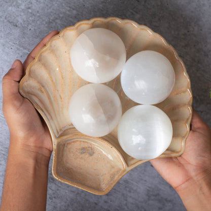 Selenite medium size Sphere | Cleansing & Purification | Crown Chakra
