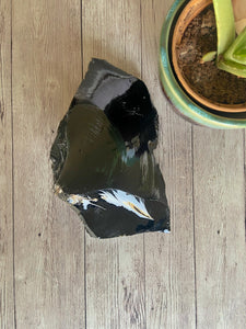 Black Obsidian Raw Stone - 509 Gm