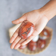 Load image into Gallery viewer, Red Agate Palm Stone | Grounding &amp; Stability
