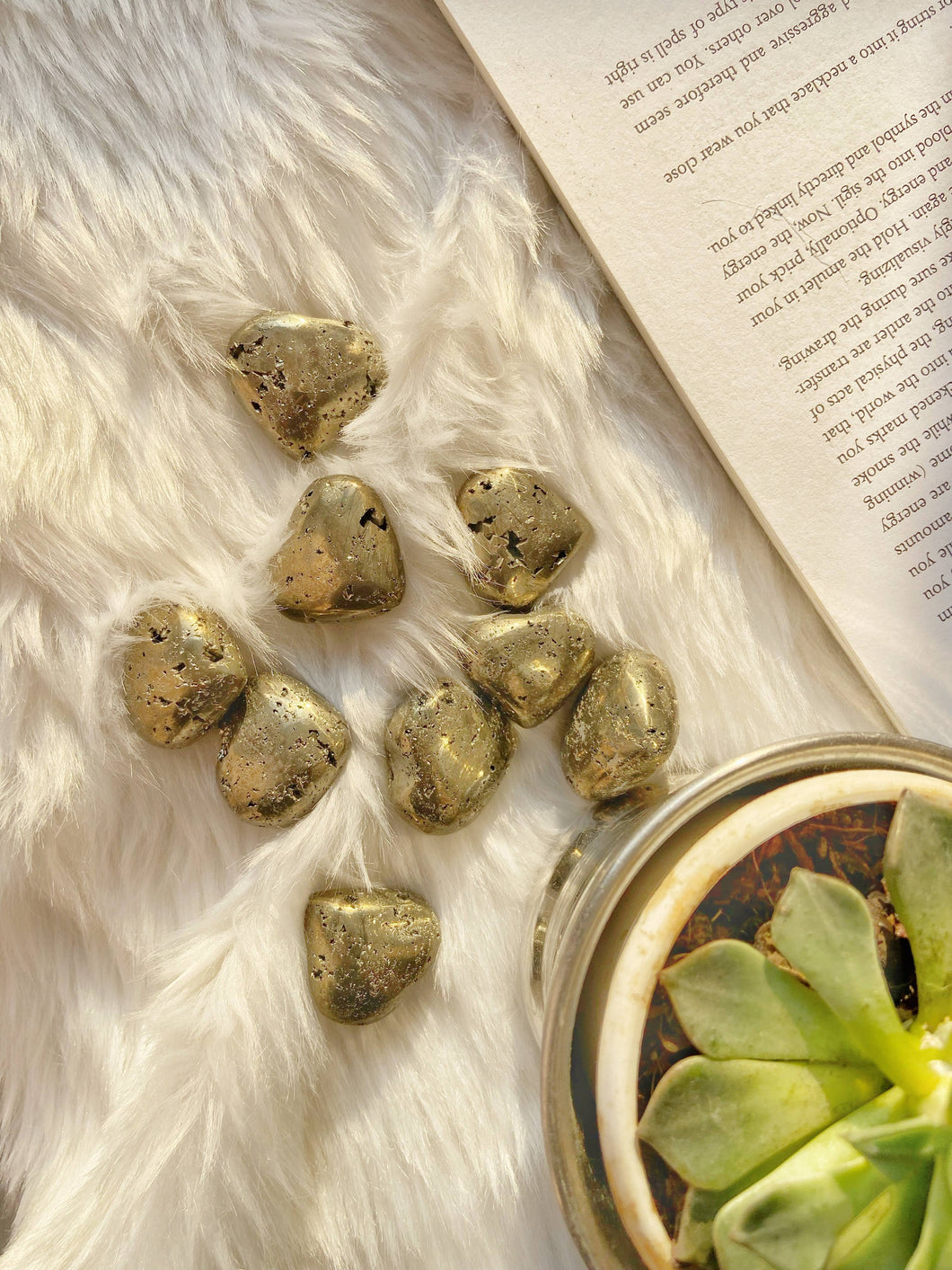 Pyrite mini Heart Cluster