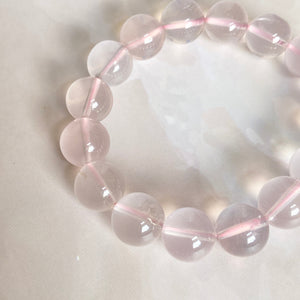 Superior Quality Rose Quartz Bead Bracelet - 10mm | Stone of Love & Self Love