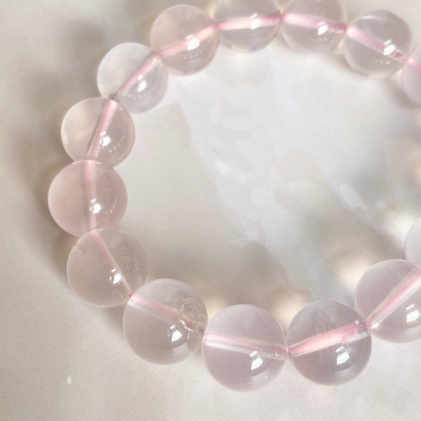 Superior Quality Rose Quartz Bead Bracelet - 10mm | Stone of Love & Self Love