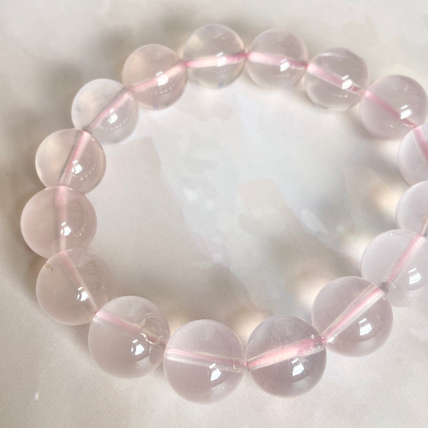 Superior Quality Rose Quartz Bead Bracelet - 10mm | Stone of Love & Self Love