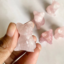 Load image into Gallery viewer, Rose Quartz Dog Carving | Stone of Love &amp; Self Love
