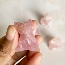 Load image into Gallery viewer, Rose Quartz Dog Carving | Stone of Love &amp; Self Love
