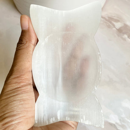 Triple Moon Selenite Bowl