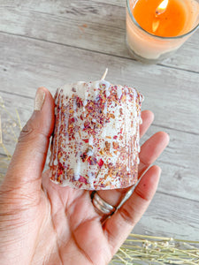 Self Love & Grounding Mini Pillar Candle