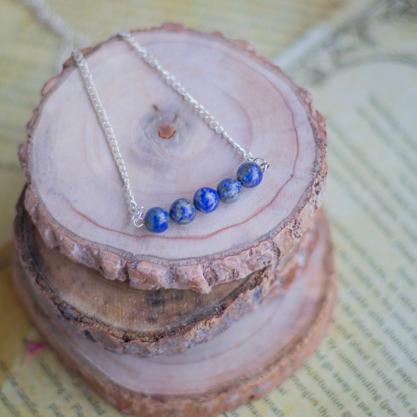 Lapis Lazuli Bead Necklace | Expression & Communication