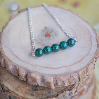 Malachite Bead Necklace | Stone of Protection & Encouragement