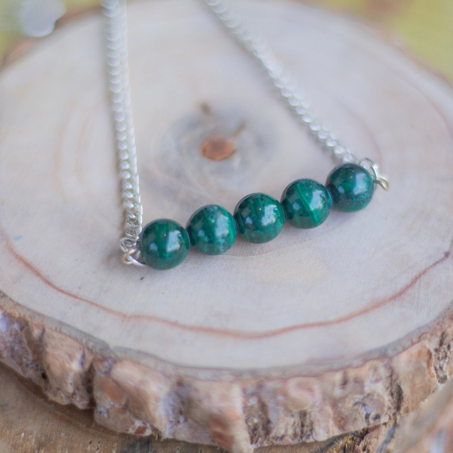 Malachite Bead Necklace | Stone of Protection & Encouragement