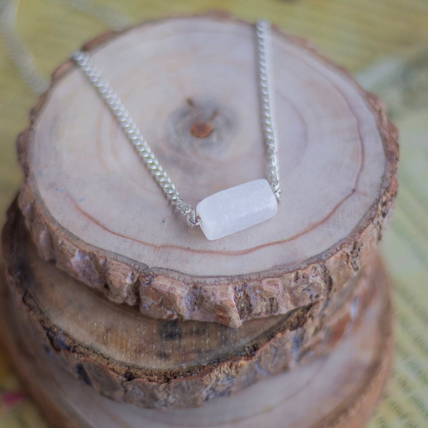 Selenite Tumble Neckalce