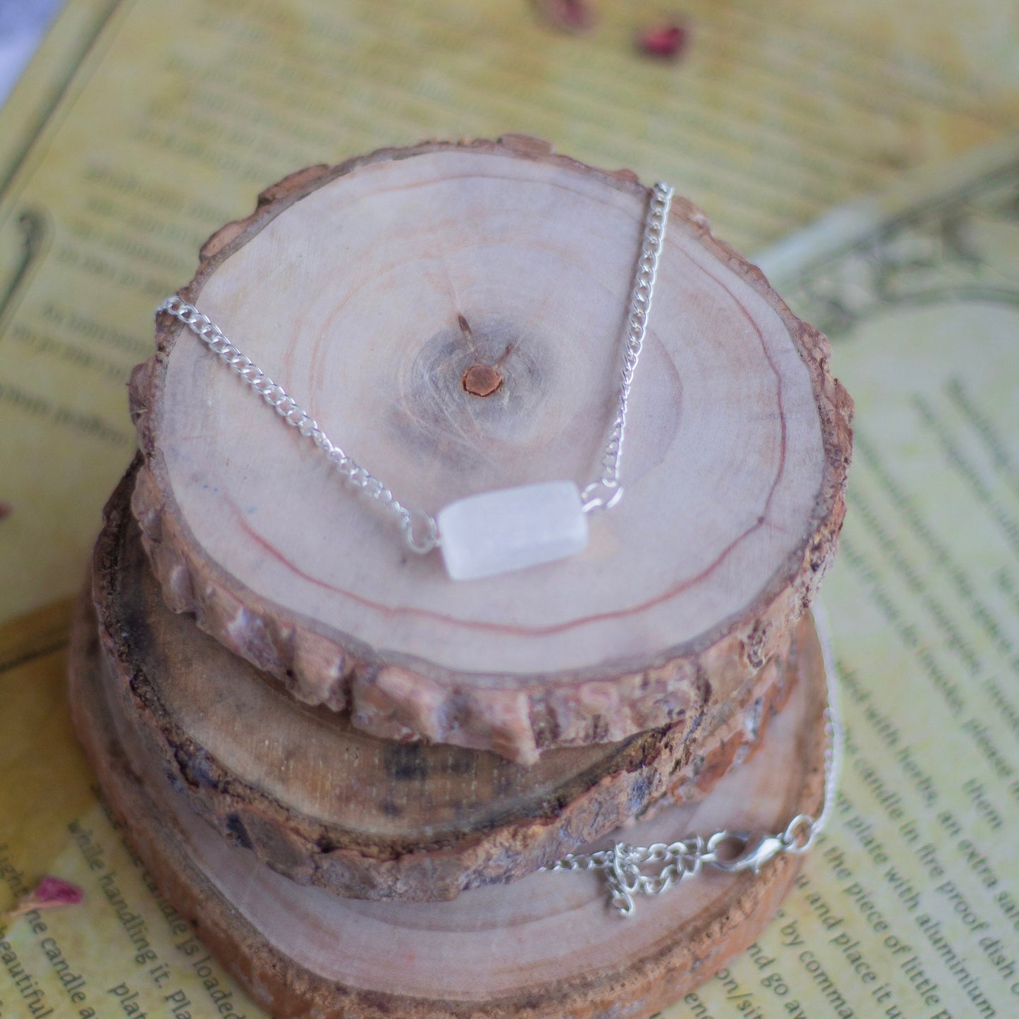 Selenite Tumble Neckalce