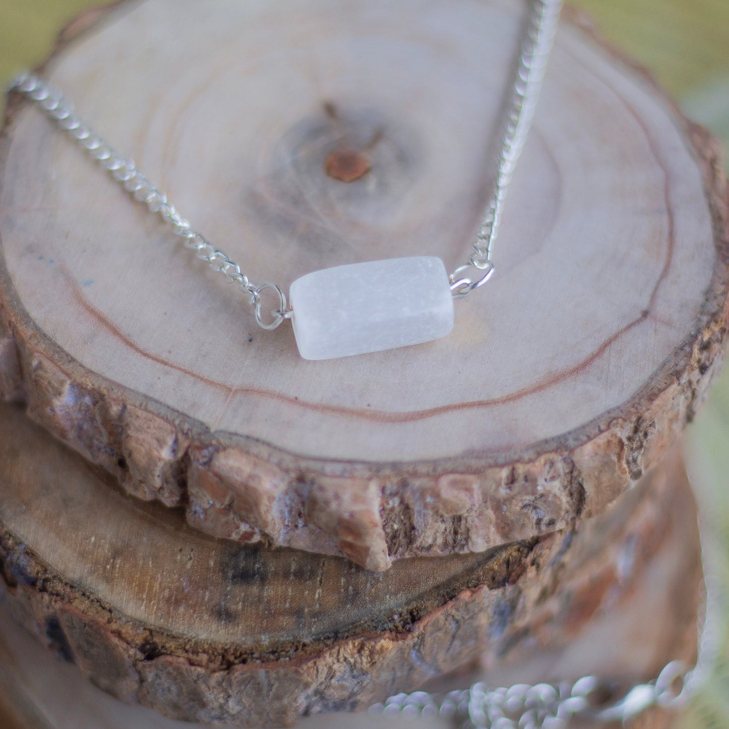 Selenite Tumble Neckalce