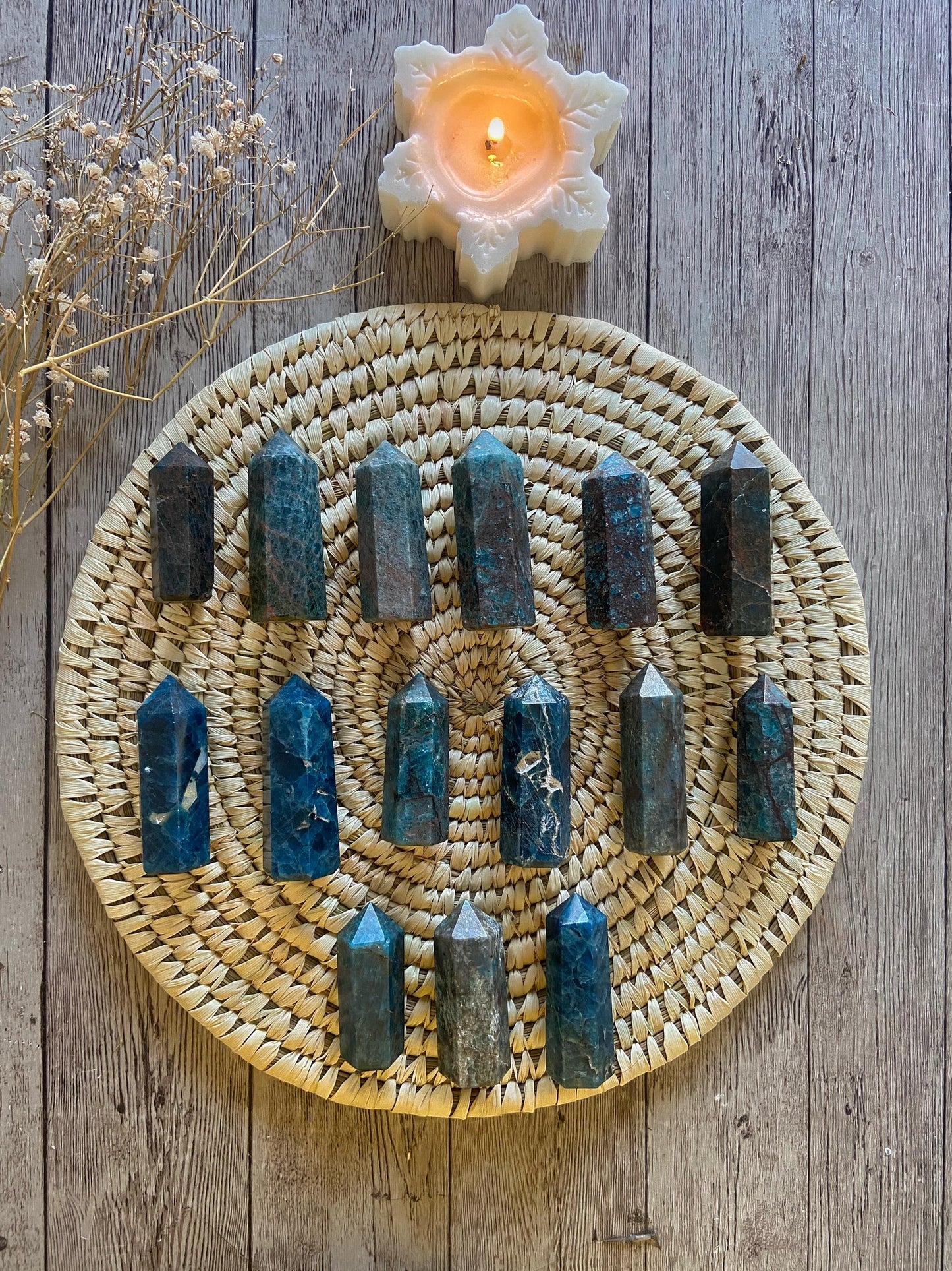 Blue Apatite Mini Point | Stone for Motivation & Independence