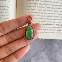 Load image into Gallery viewer, Chryscolla copper wire wrapped pendnat
