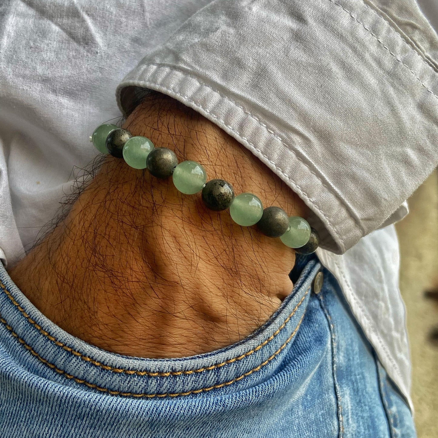 Bracelet associated with Prosperity , Finance & Heart Chakra