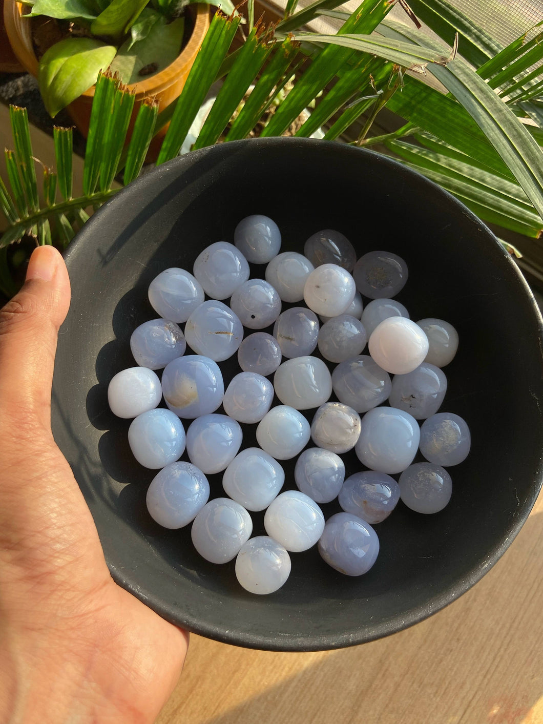 Blue Chalcedony Tumble | Balances Throat Chakra & Enhance communication skills