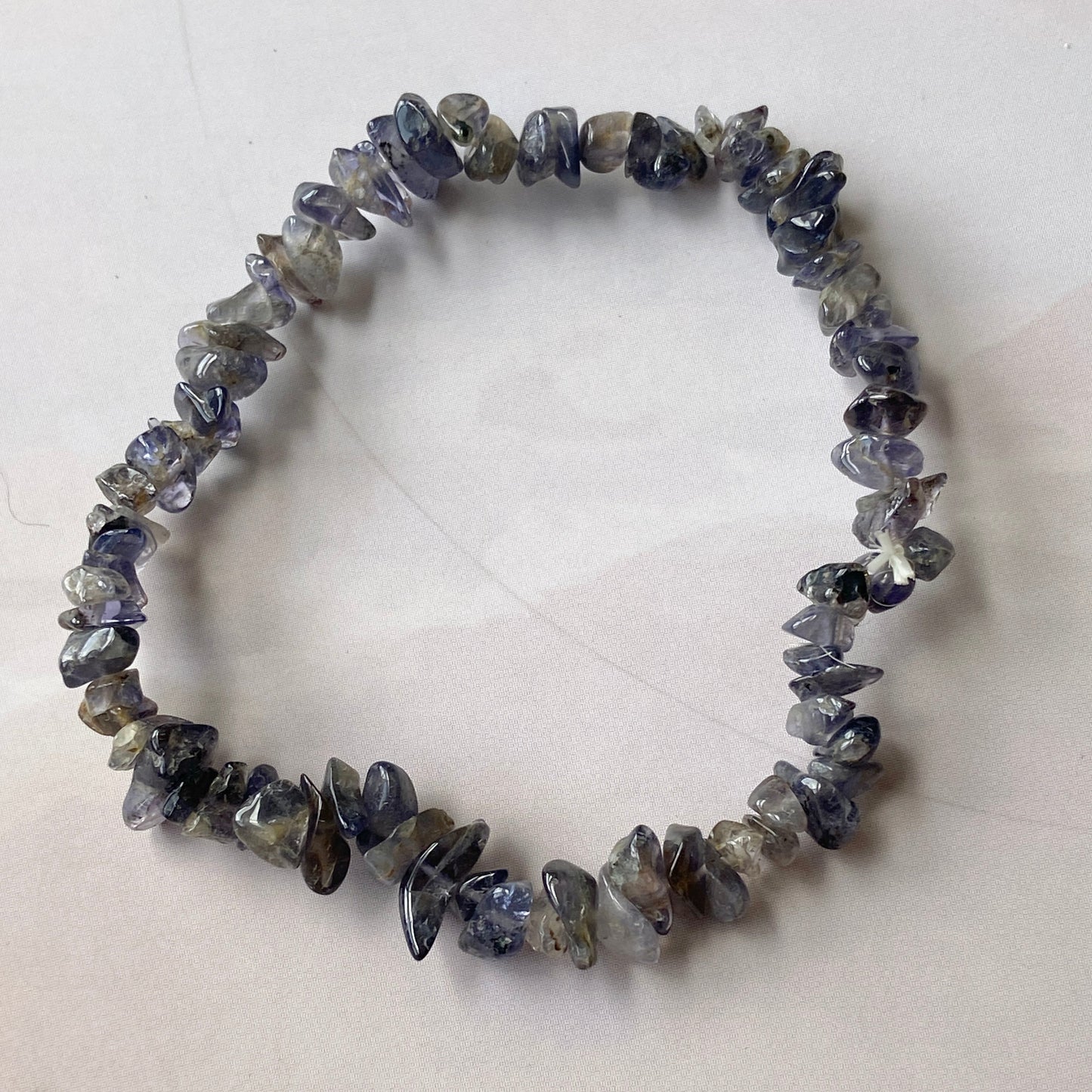 Iolite Chips Bracelet | Vision Stone , Helps with third eye chakra