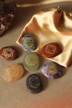 Load image into Gallery viewer, Seven Chakra Palm Stone Set
