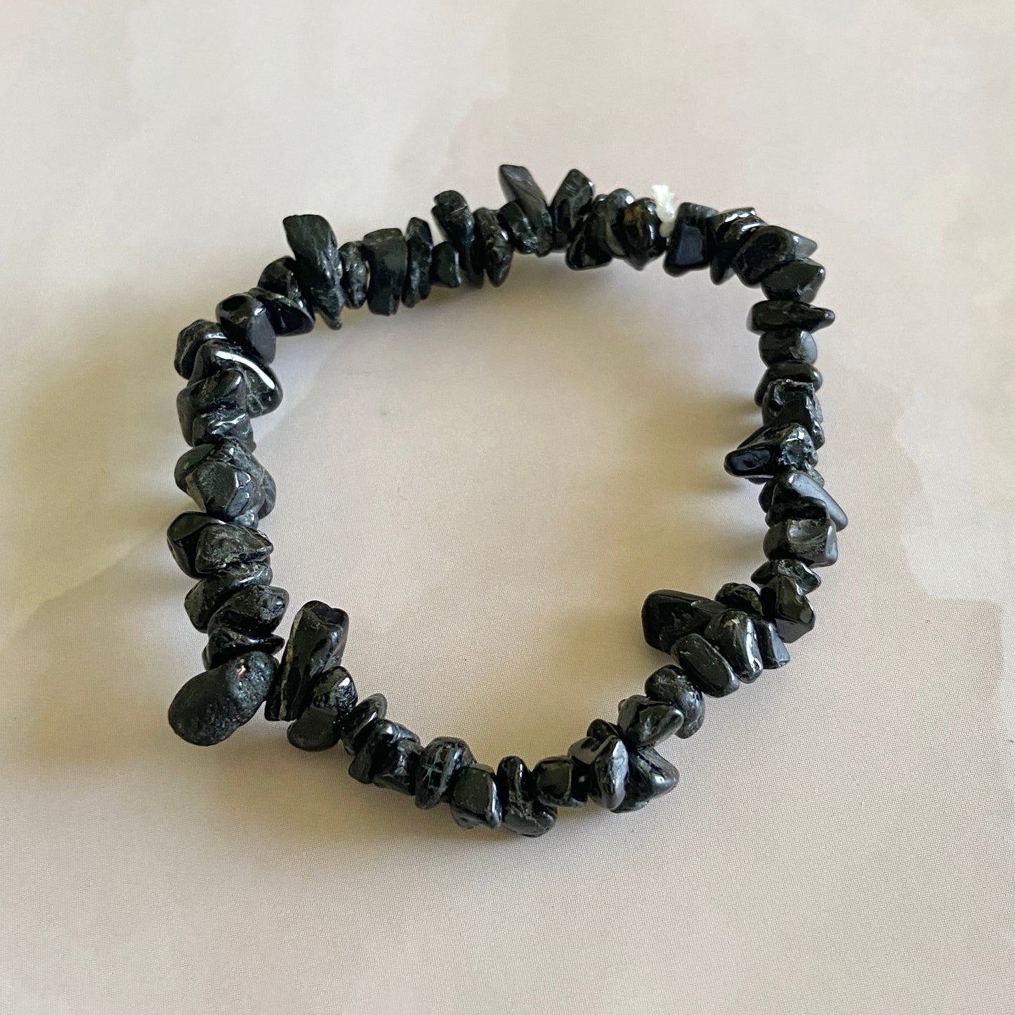 Black Tourmaline Chips Bracelet | Grounding & Protection