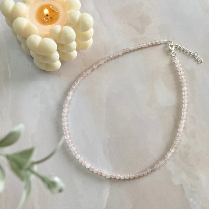 Rose Quartz mini beads necklace | Love & Self Love