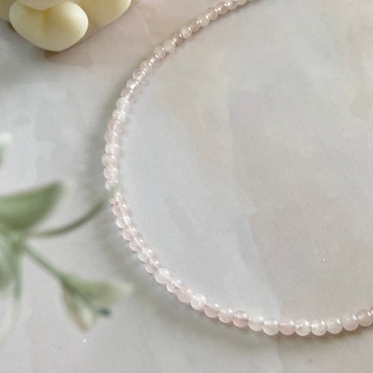 Rose Quartz mini beads necklace | Love & Self Love