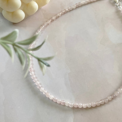 Rose Quartz mini beads necklace | Love & Self Love
