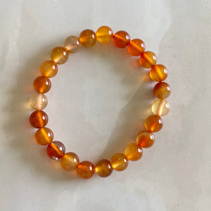 Orange Carnelian Bead Bracelet | Opportunities & Courage