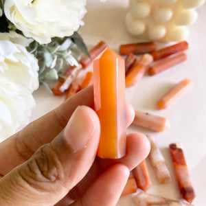 Orange Carnelian mini pencil point