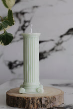 Load image into Gallery viewer, Green Roman Column Soy Candle
