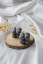 Load image into Gallery viewer, Grey Mini Cloud Bubble Soy Candle - Set of 2
