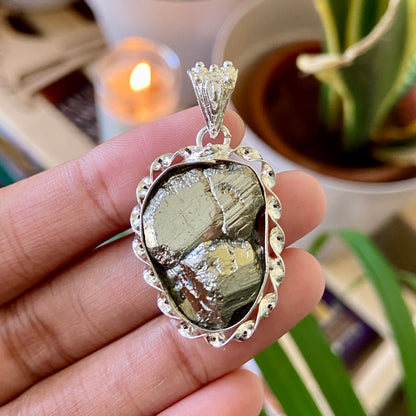 Raw Pyrite Cluster (Peruvian) Pendant